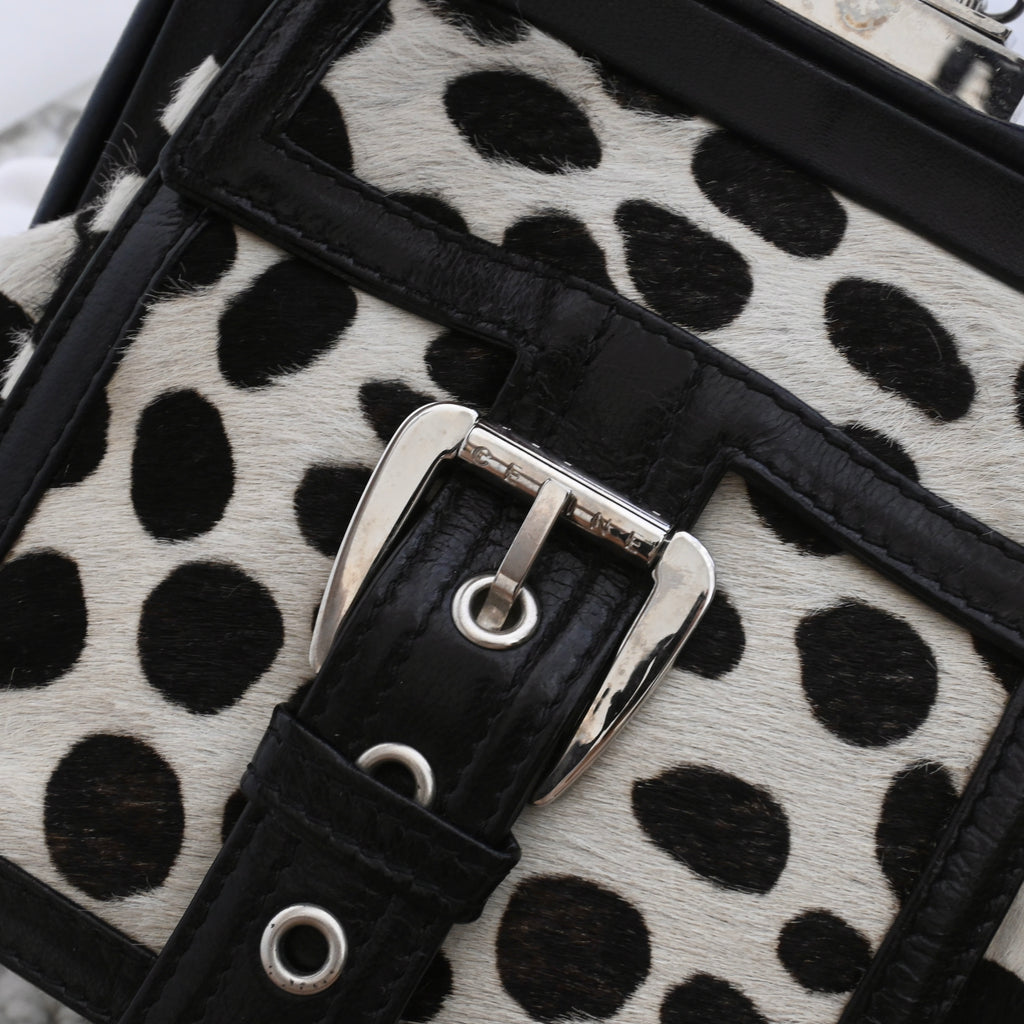 Celine Dalmatian Pattern Pony Hair Kiss Lock Mini Bag - Leluxe Vintage Sdn. Bhd.