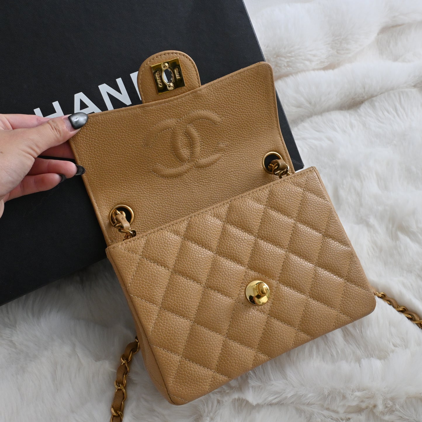 Vintage Chanel Mini Square Classic Flap Bag