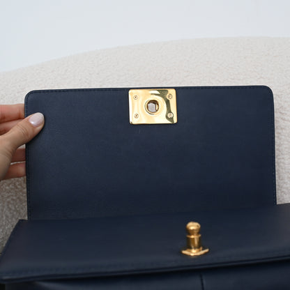 Chanel Cruise Chevron Boy Old Medium Braided Flap