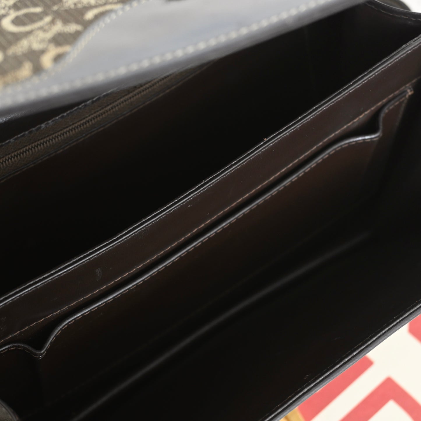 Celine Horse Carriage Brown Macadam Cloth Shoulder Bag