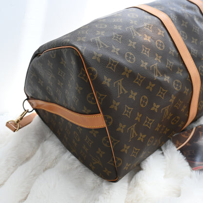 Louis Vuitton Monogram Keepall 55 with strap
