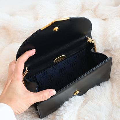 Cartier Sapphire Chain Shoulder Bag