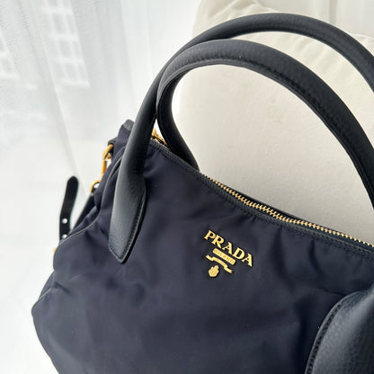 Prada Tessuto Vitello Daino Tote