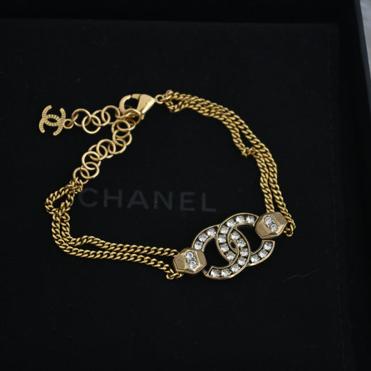 Chanel CC Bracelet with Crystal