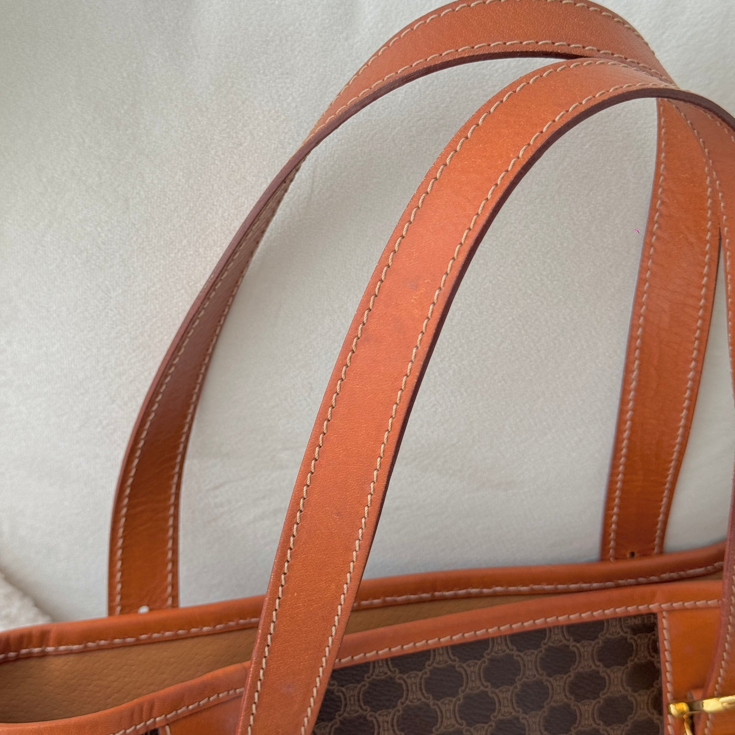 Celine Brown Macadam Triomphe Tote