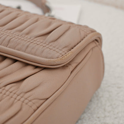 Prada Dusty Pink Gaufre Chain Flap Bag