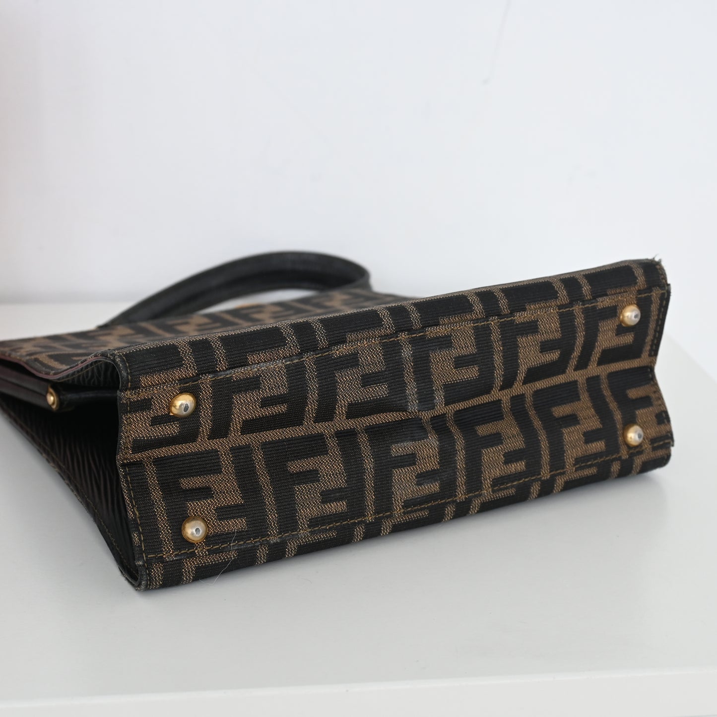 Fendi Zucca Monogram Top Handle Tote