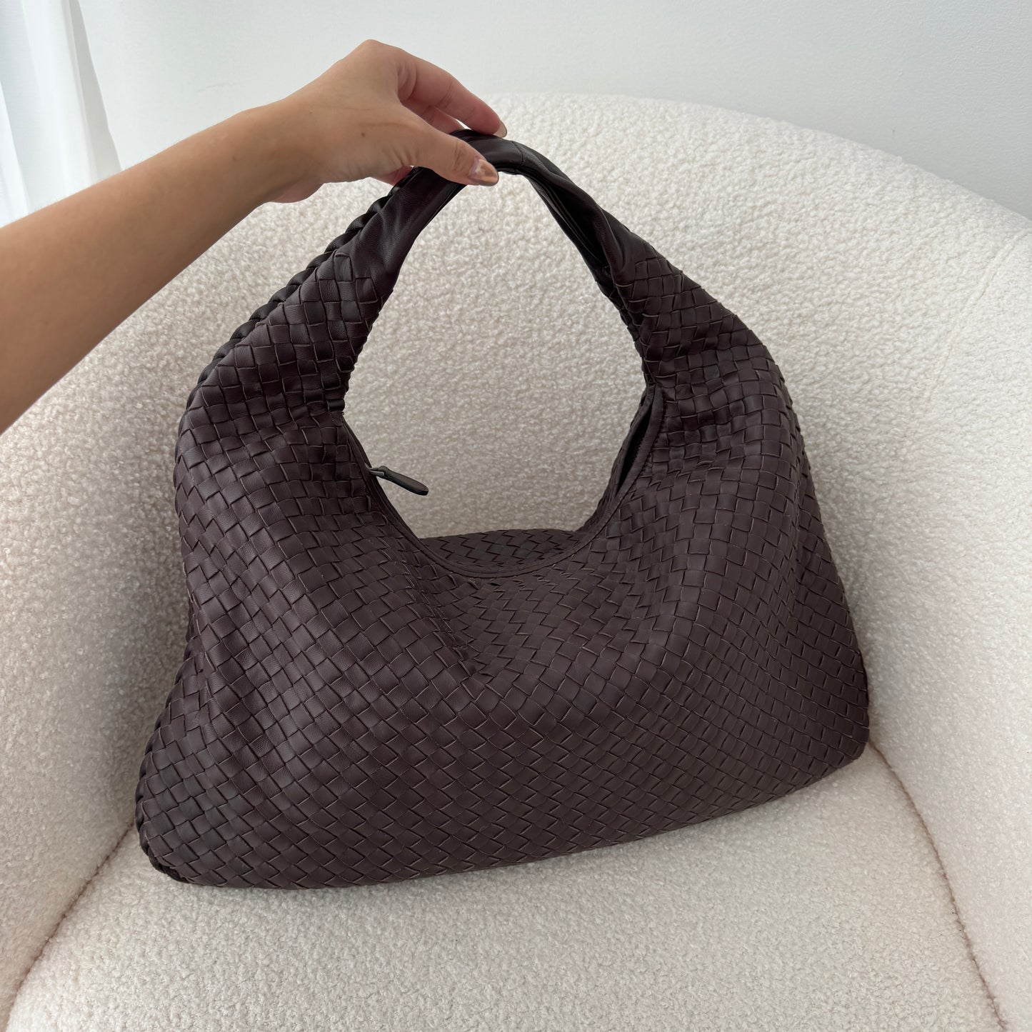 Bottega Veneta  Dark Brown Hobo Bag Medium