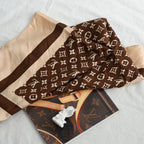 Louis Vuitton Vintage Brown Monogram Scarf - Leluxe Vintage Sdn. Bhd.