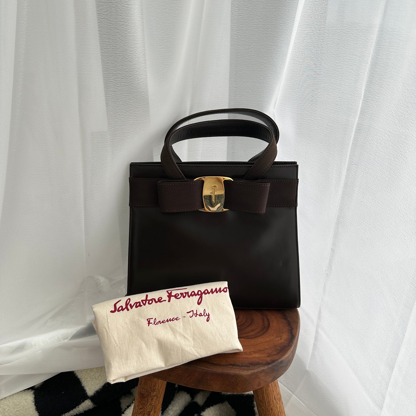 Salvatore Ferragamo Vara Bow Top Handle Bag