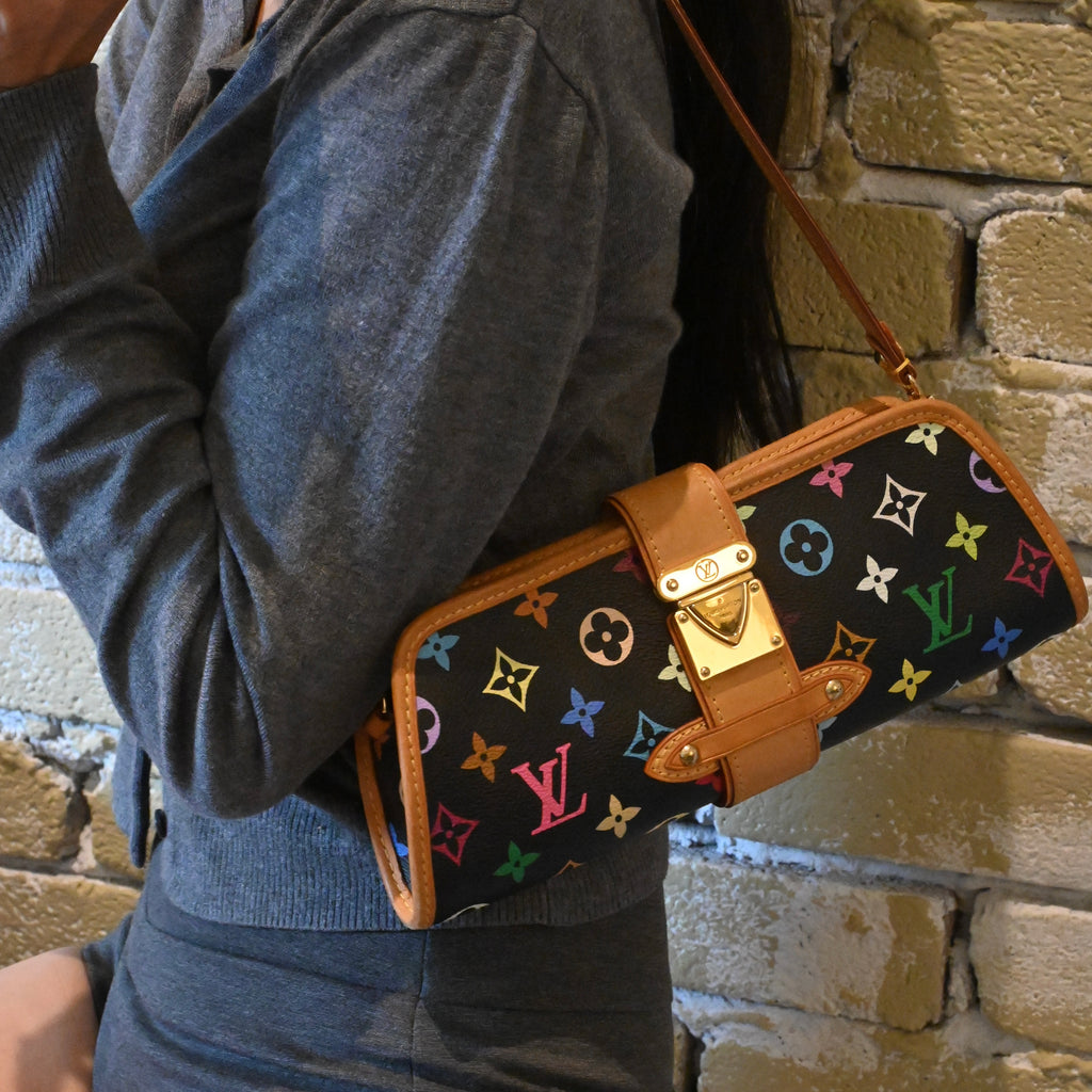 Louis Vuitton x Takashi Murakami Black Multicolour Shirley - Leluxe Vintage Sdn. Bhd.