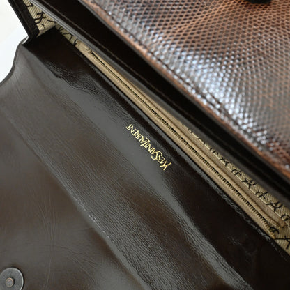 Yves Saint Laurent Lizard Leather Shoulder Bag