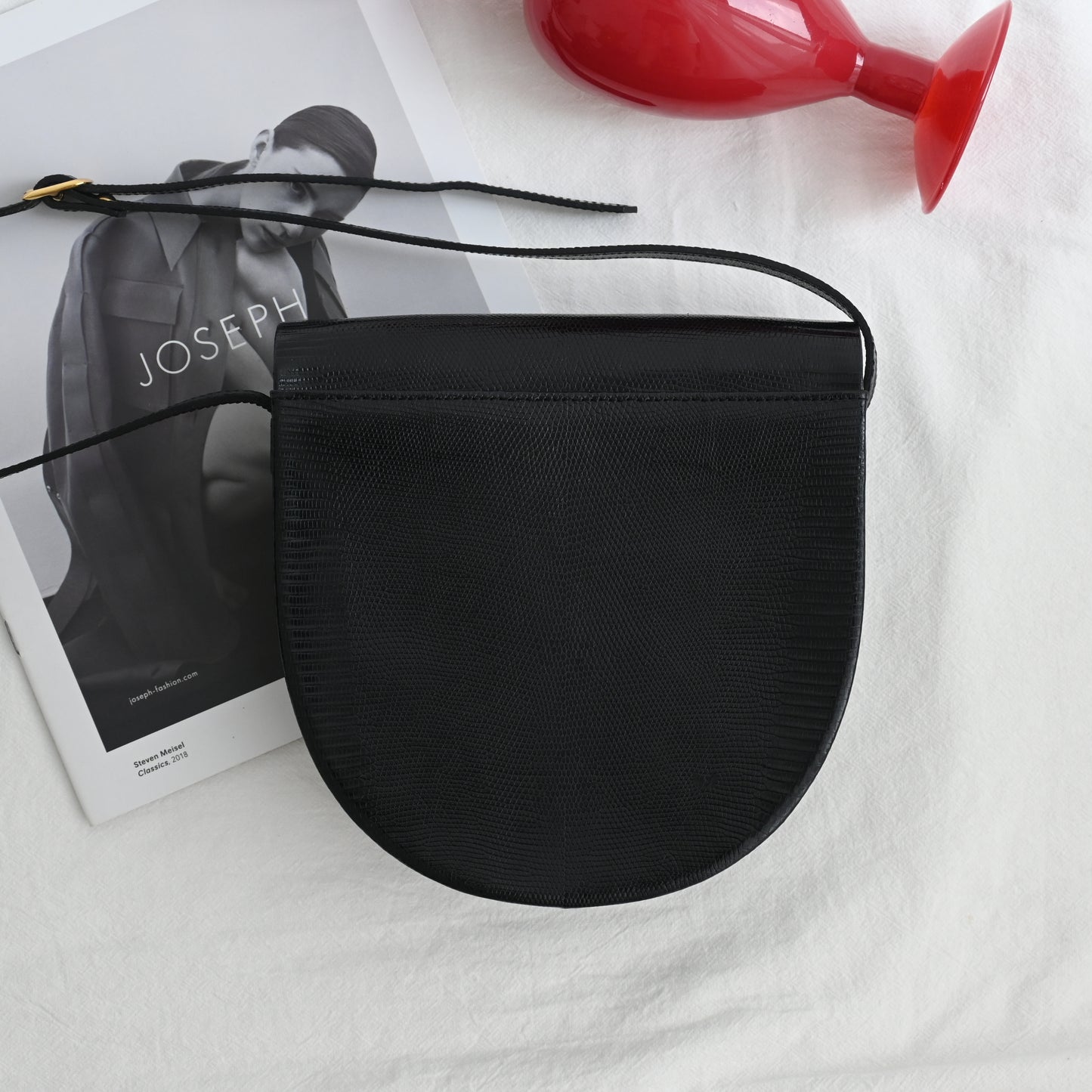 YSL Crossbody Lizard Embossed Leather