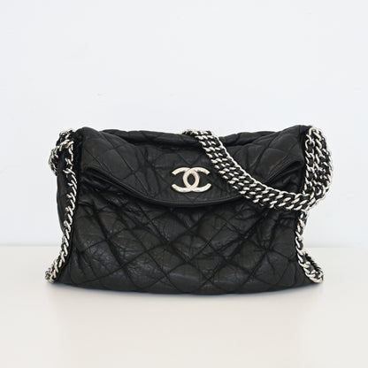 Chanel Chain Around Aged Calfksin Hobo SHW
