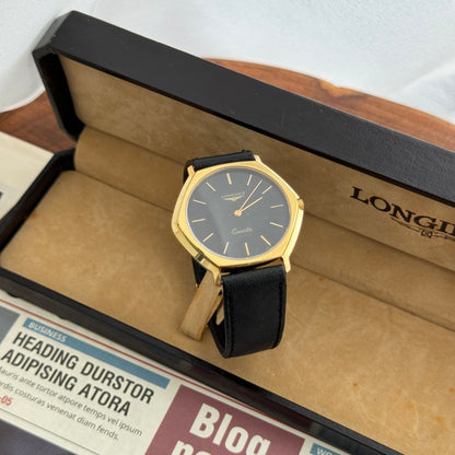 Longines 7616239 Black Dial Gold