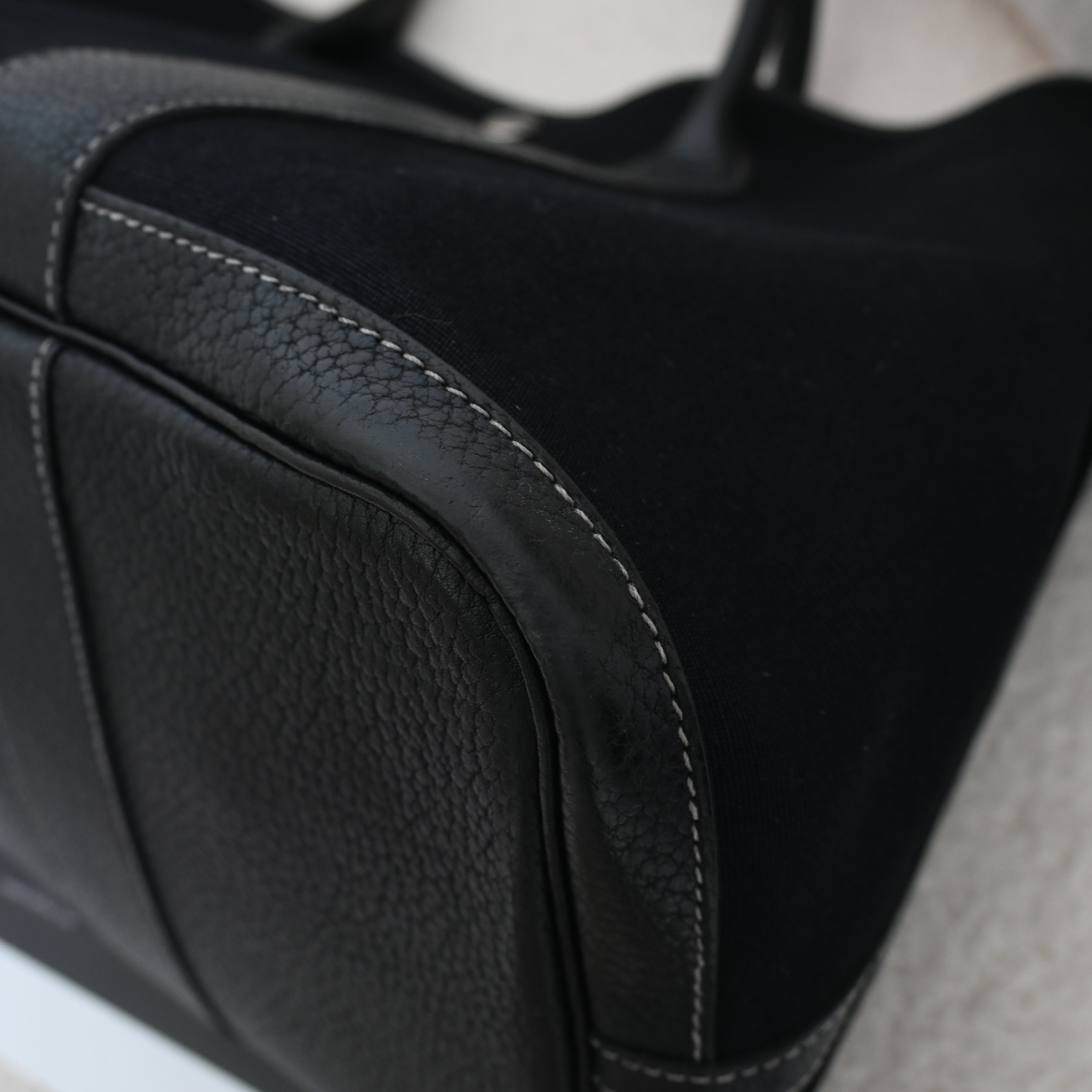 Hermès Garden Party 36 PM Toile Officier × Negonda Black SHW - T:2015 - Leluxe Vintage Sdn. Bhd.