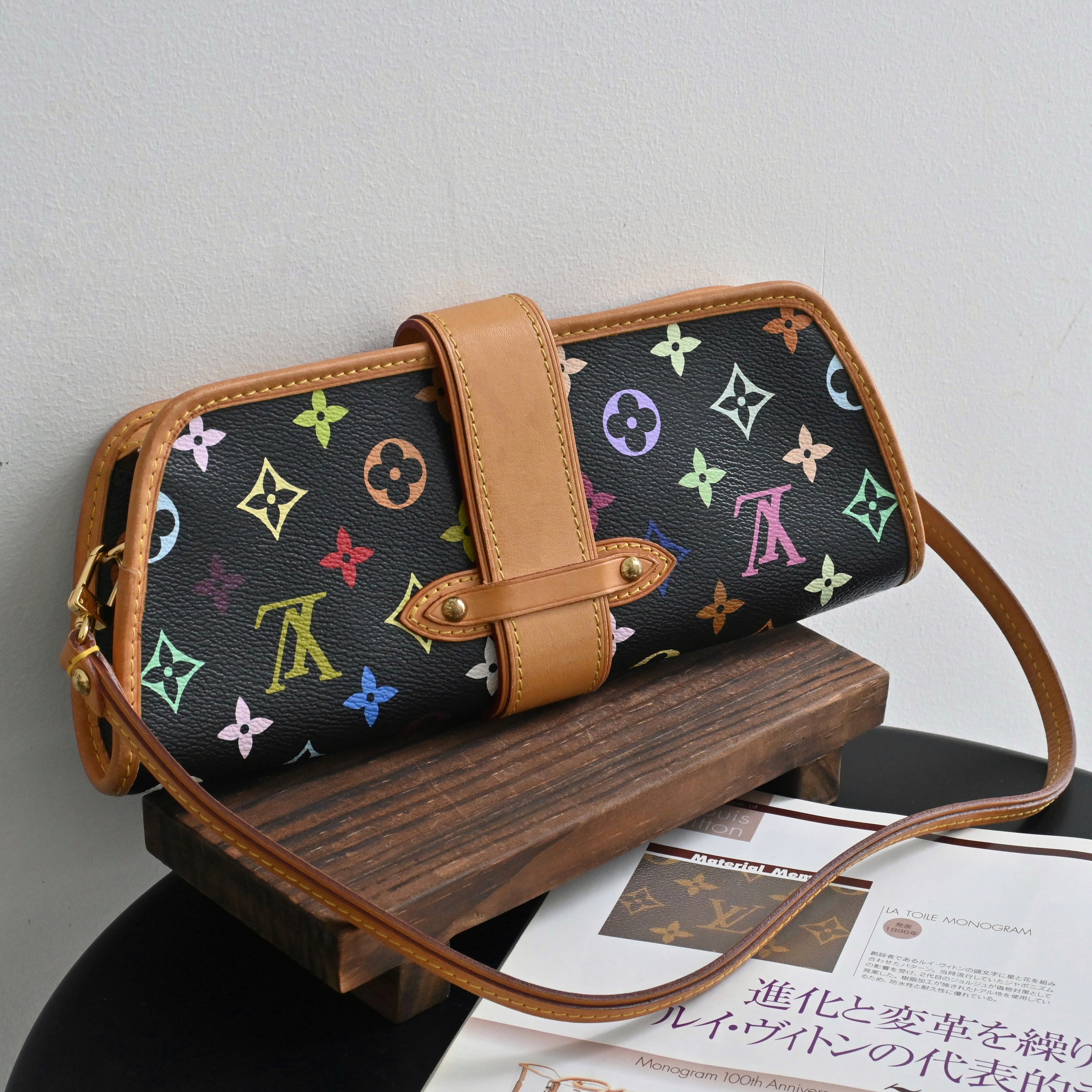 Louis Vuitton x Takashi Murakami Black Multicolour Shirley - Leluxe Vintage Sdn. Bhd.