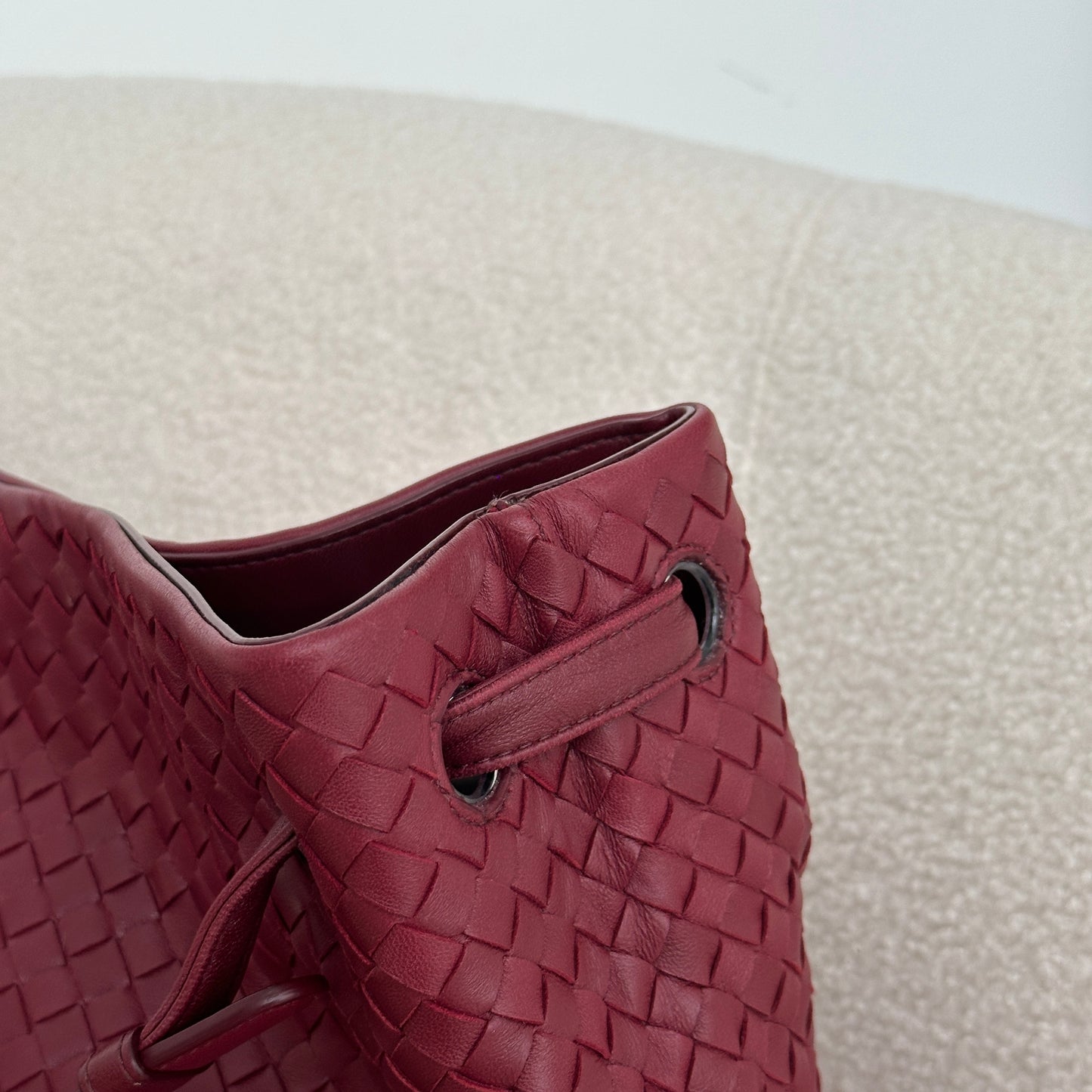 Bottega Veneta Intrecciato Garda Bag Burgundy