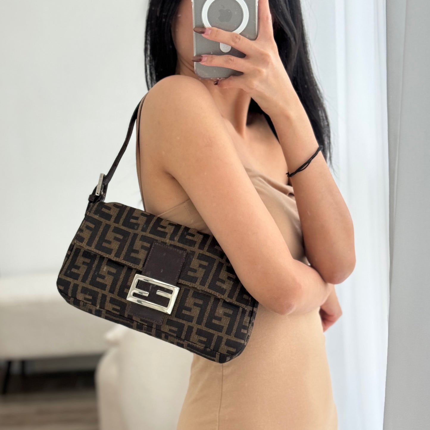 Fendi Zucca Baguette Shoulder Bag