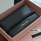 Miu Miu Metallic Foldover Wallet