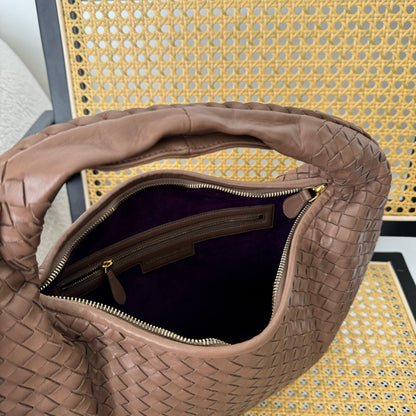 Bottega Veneta Mocha Brown Hobo Bag Small - Leluxe Vintage Sdn. Bhd.