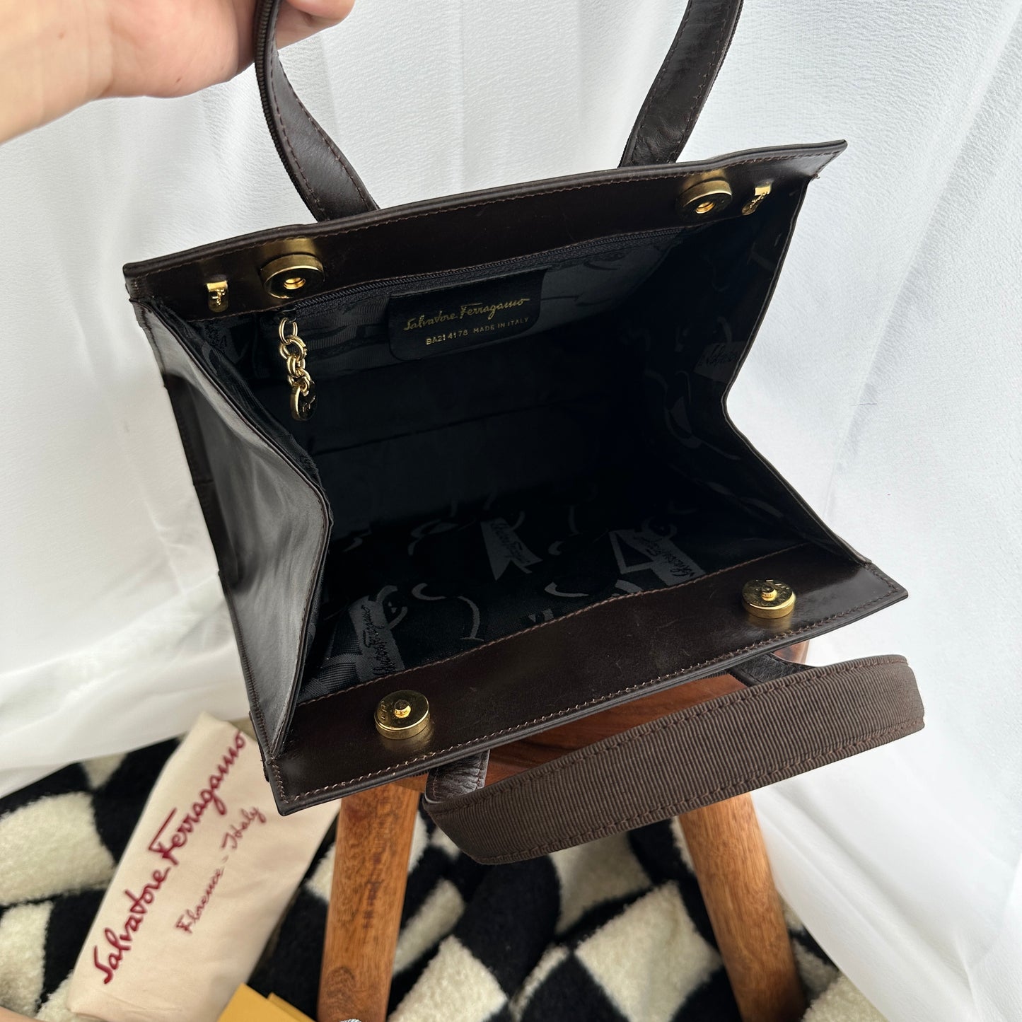 Salvatore Ferragamo Vara Bow Top Handle Bag