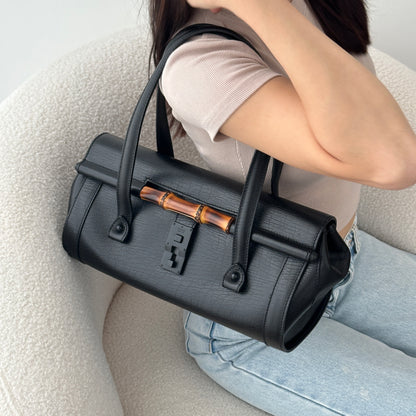 Gucci Black Bamboo Bullet Shoulder Bag