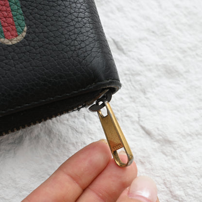 Gucci Print Zip Around Wallet
