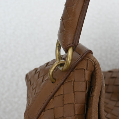 Bottega Veneta Intrecciato Hobo Double Flap Bag