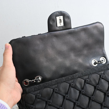 Chanel Lambskin Canebiers Net Flap Bag Small