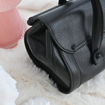 Gucci Black Bamboo Bullet Shoulder Bag