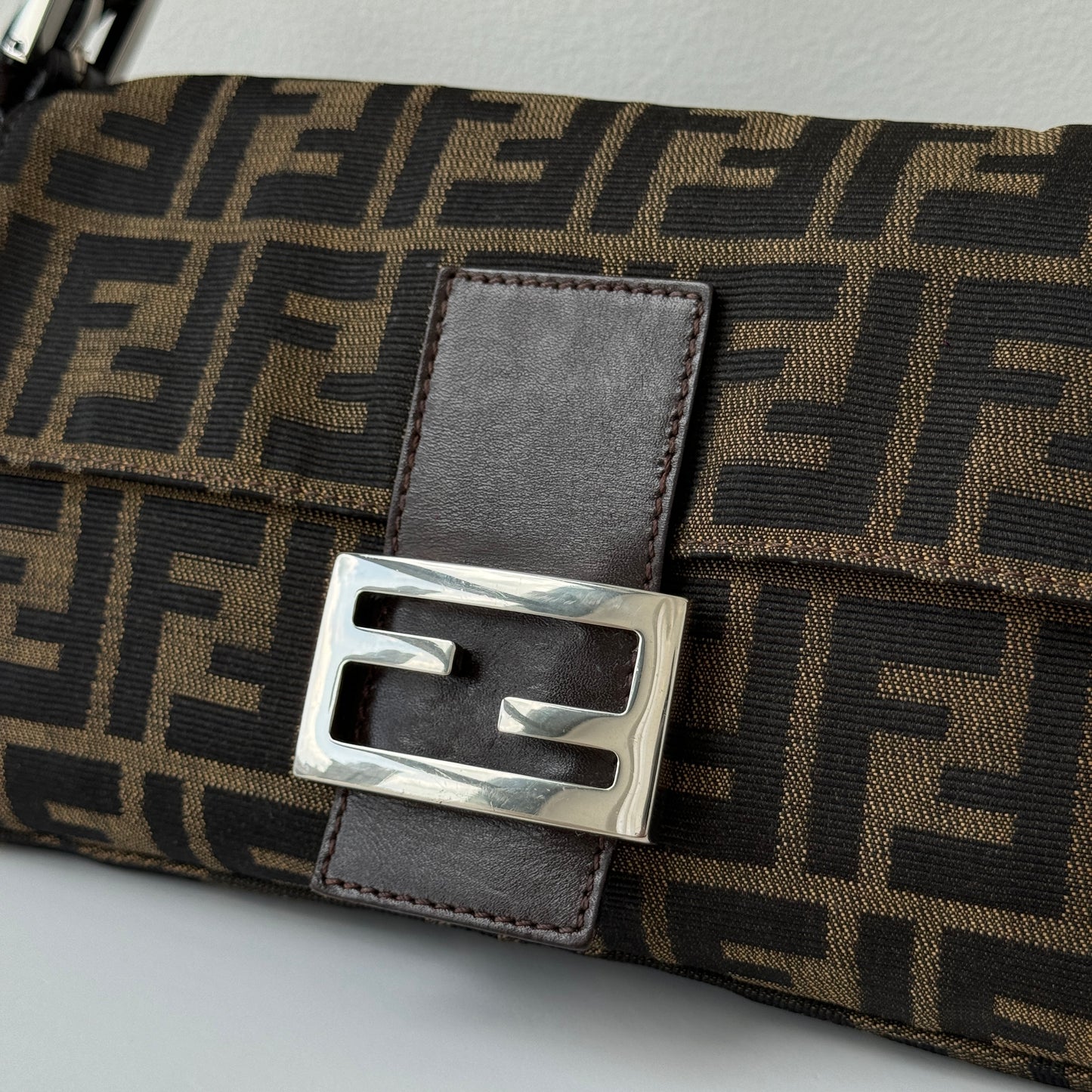 Fendi Zucca Baguette Shoulder Bag