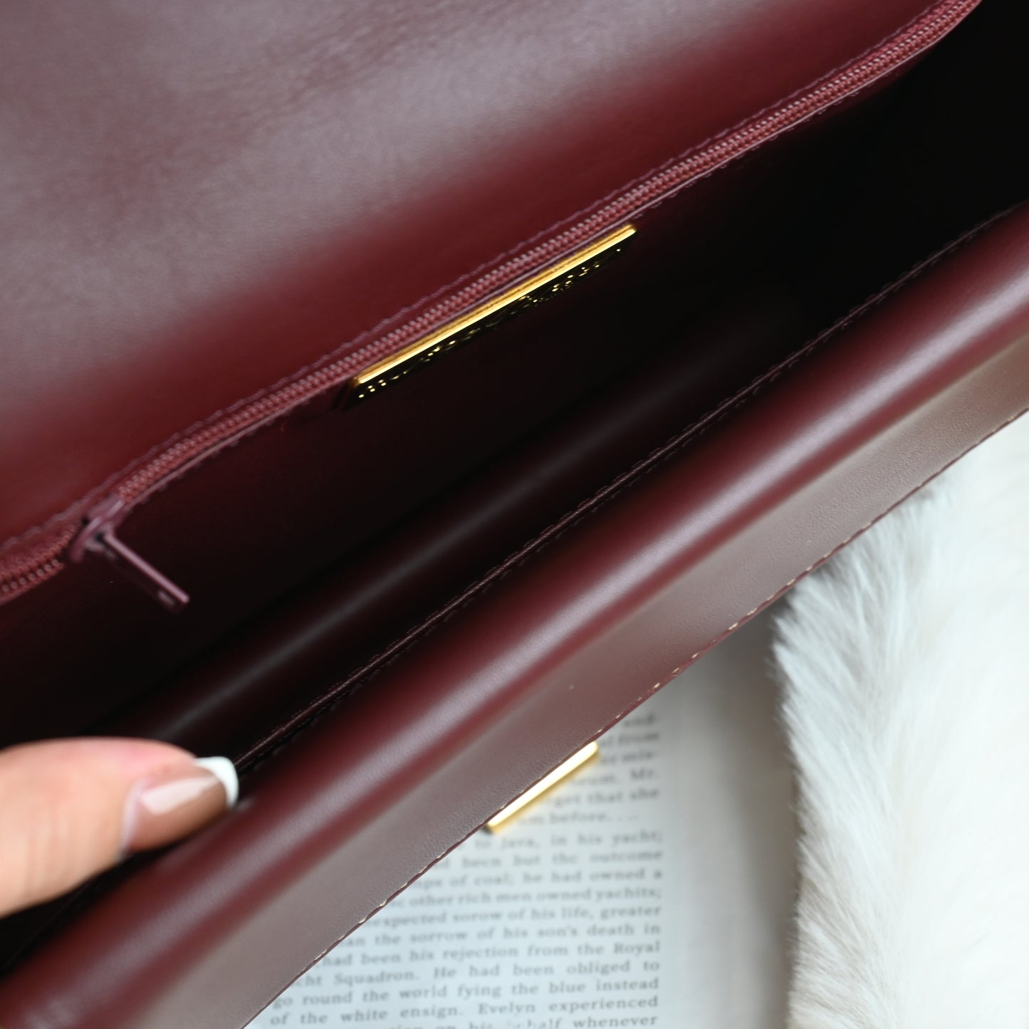 Cartier Must De Cartier Burgundy Envelope Bag