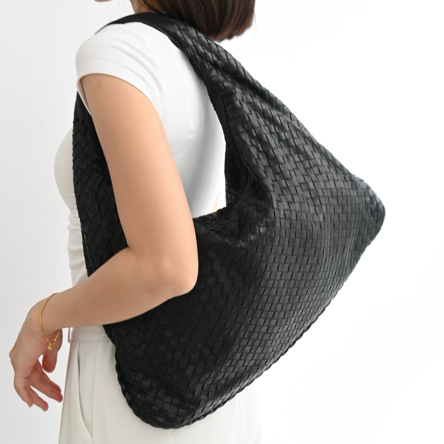 Bottega Veneta Dark Brown Hobo Bag Large