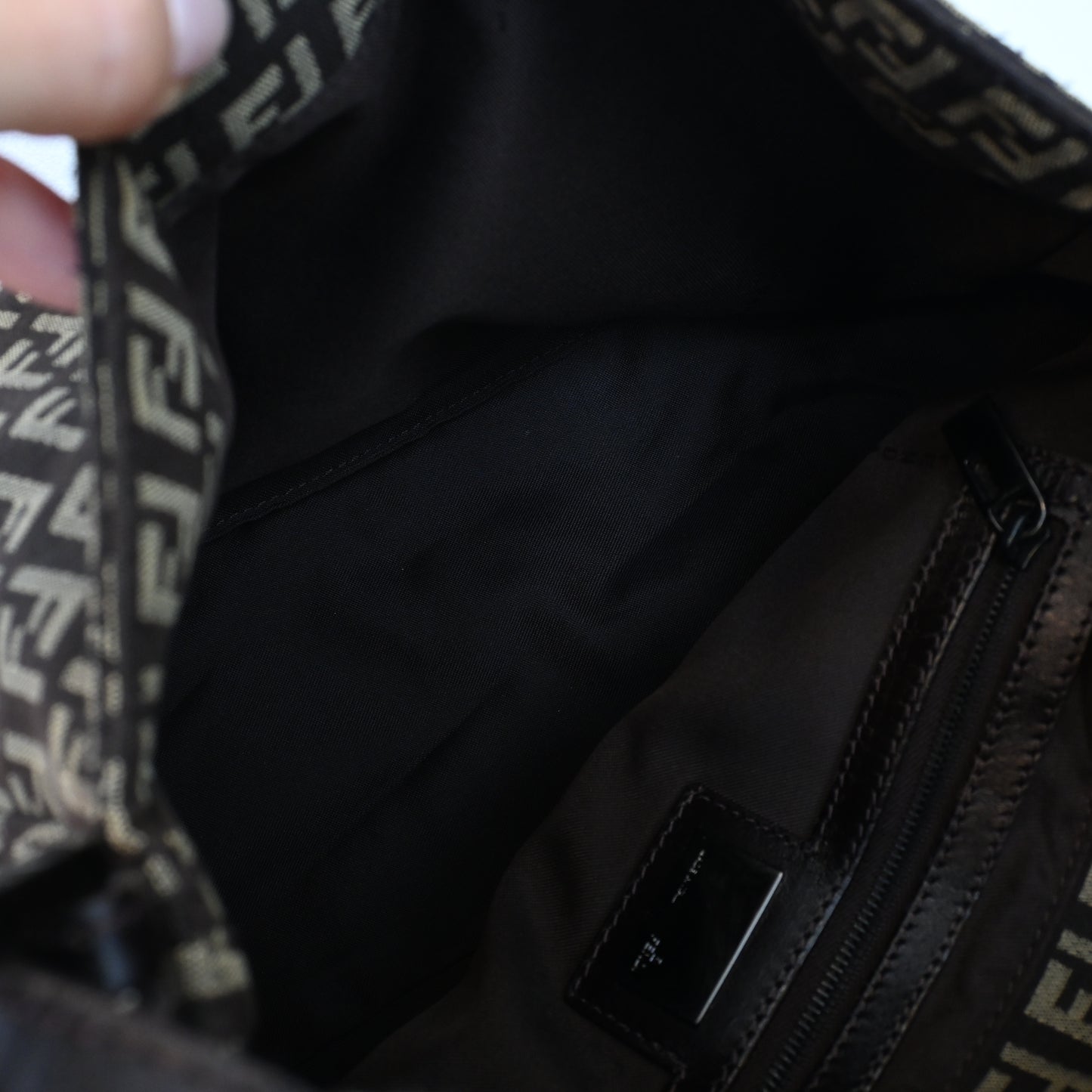 Fendi Zucchino Mamma Baguette Canvas