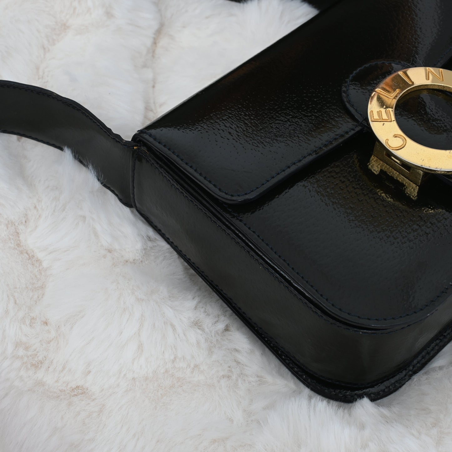Celine Ring Clasp Shoulder Box Bag