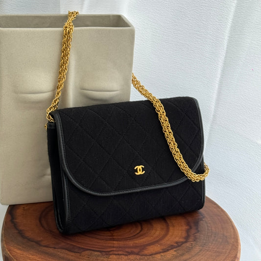 Chanel Matelasse Cotton Jersey Chain Bag