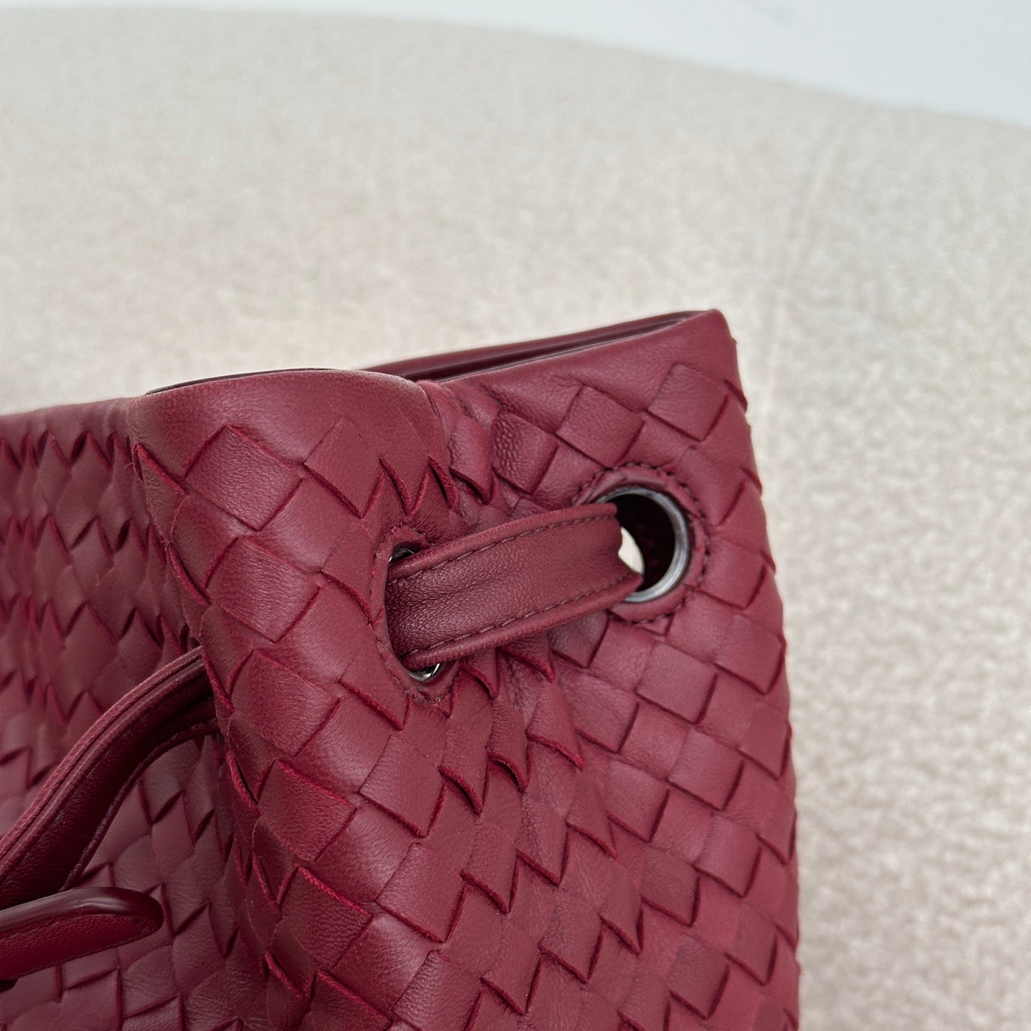 Bottega Veneta Intrecciato Garda Bag Burgundy