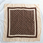 Louis Vuitton Vintage Brown Monogram Scarf - Leluxe Vintage Sdn. Bhd.