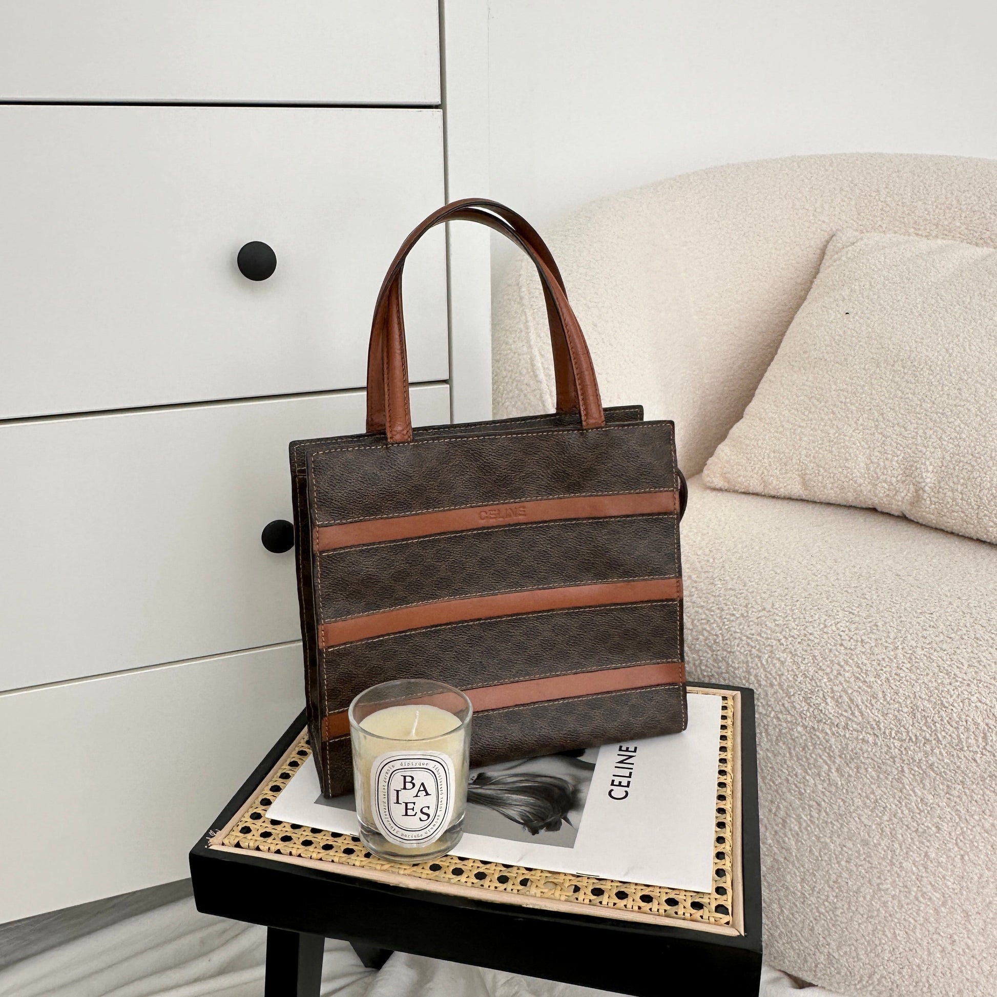 Celine Macadam Monogram Stripe Tote - Leluxe Vintage Sdn. Bhd.