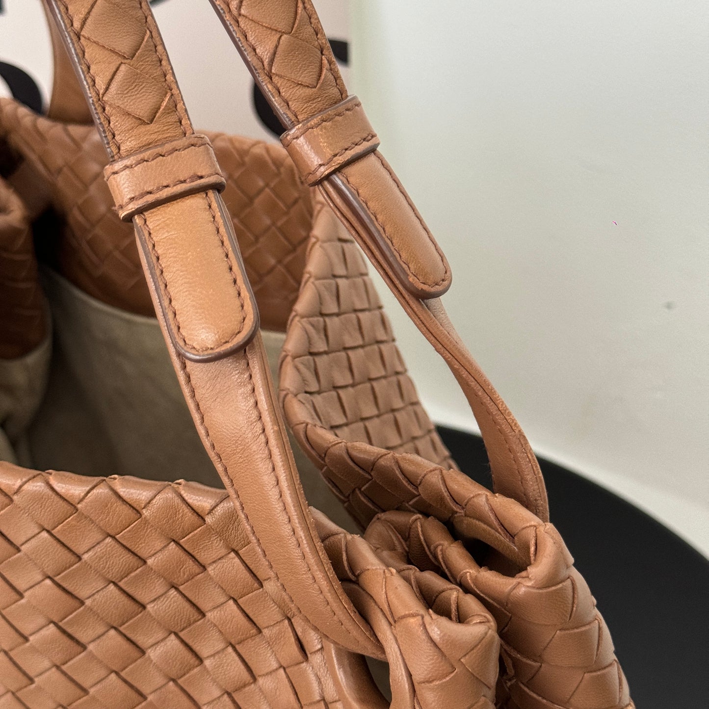 Bottega Veneta Intrecciato Shoulder Bag Brown