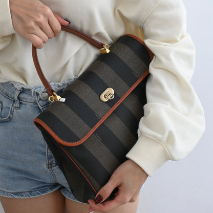 Fendi Pequin Striped Kelly Handcarry - Leluxe Vintage Sdn. Bhd.