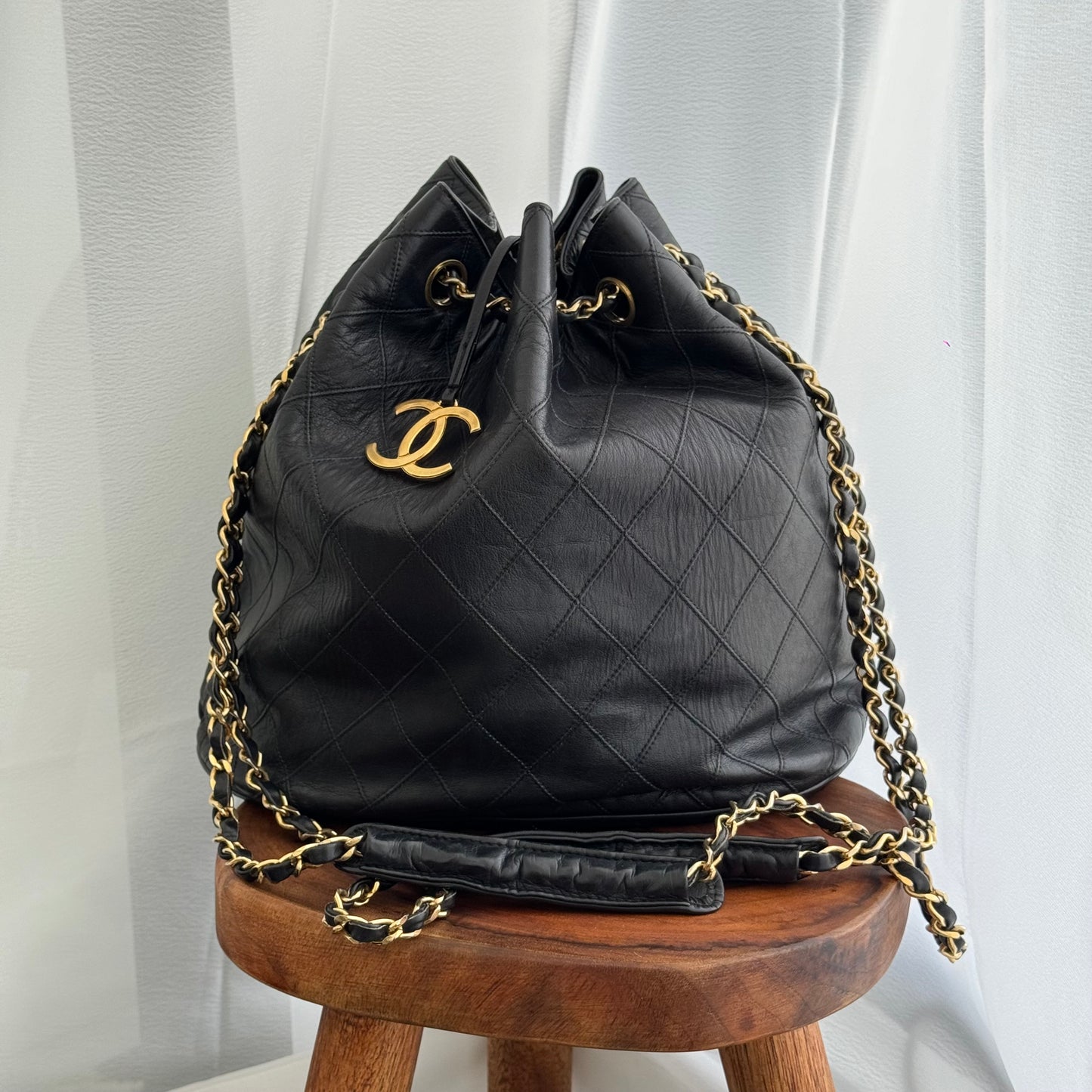 Chanel Bucket Bag Lambskin Vintage