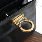 Salvatore Ferragamo Gancini Kelly Small in Embossed Lizard Leather - Leluxe Vintage Sdn. Bhd.