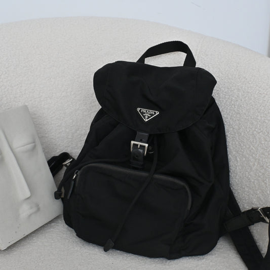 Prada Backpack Nylon Medium with Zip Compartment