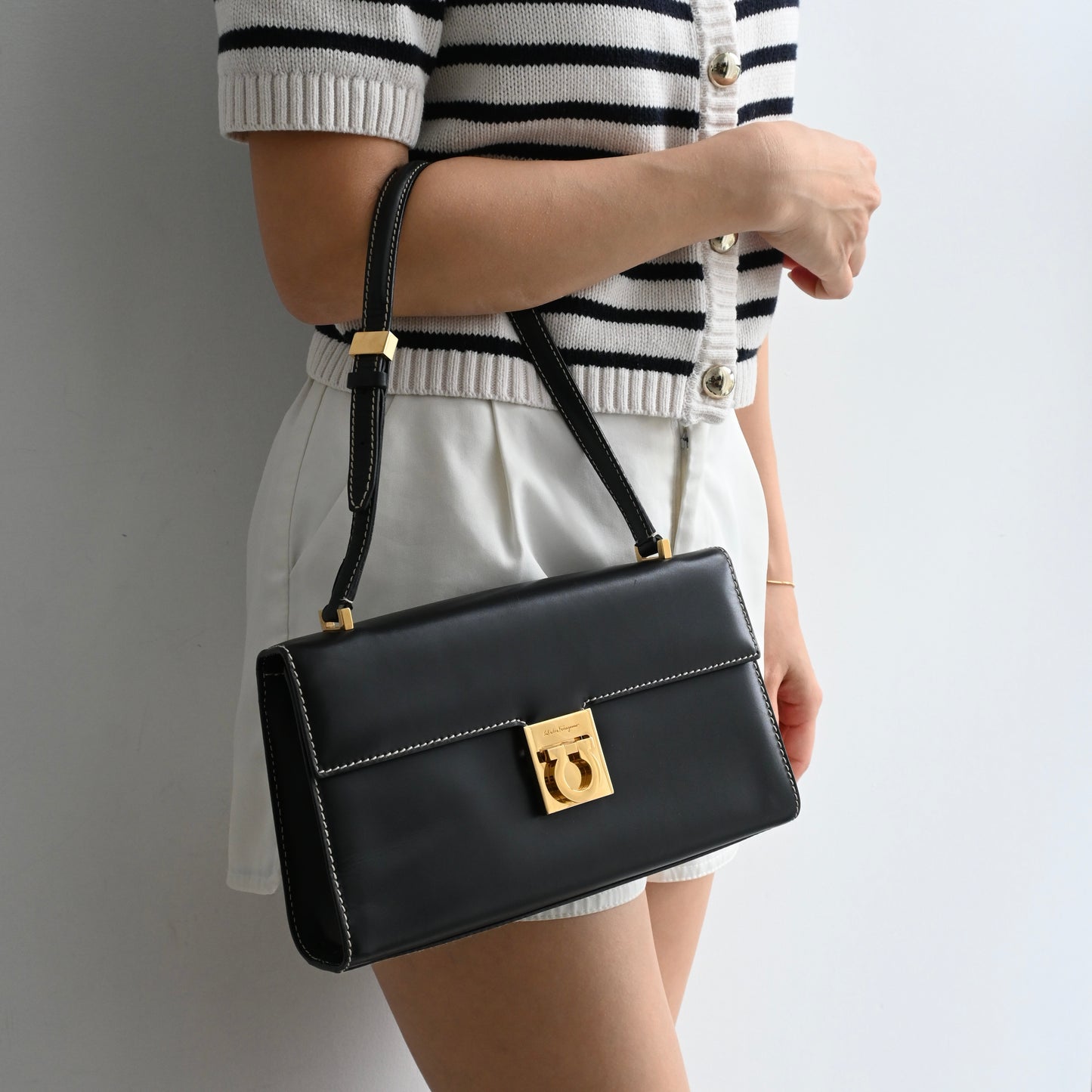 Salvatore Ferragamo Gancini Shoulder Bag