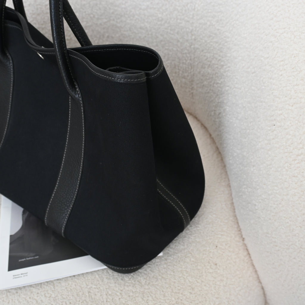 Hermès Garden Party 36 PM Toile Officier × Negonda Black SHW - T:2015 - Leluxe Vintage Sdn. Bhd.