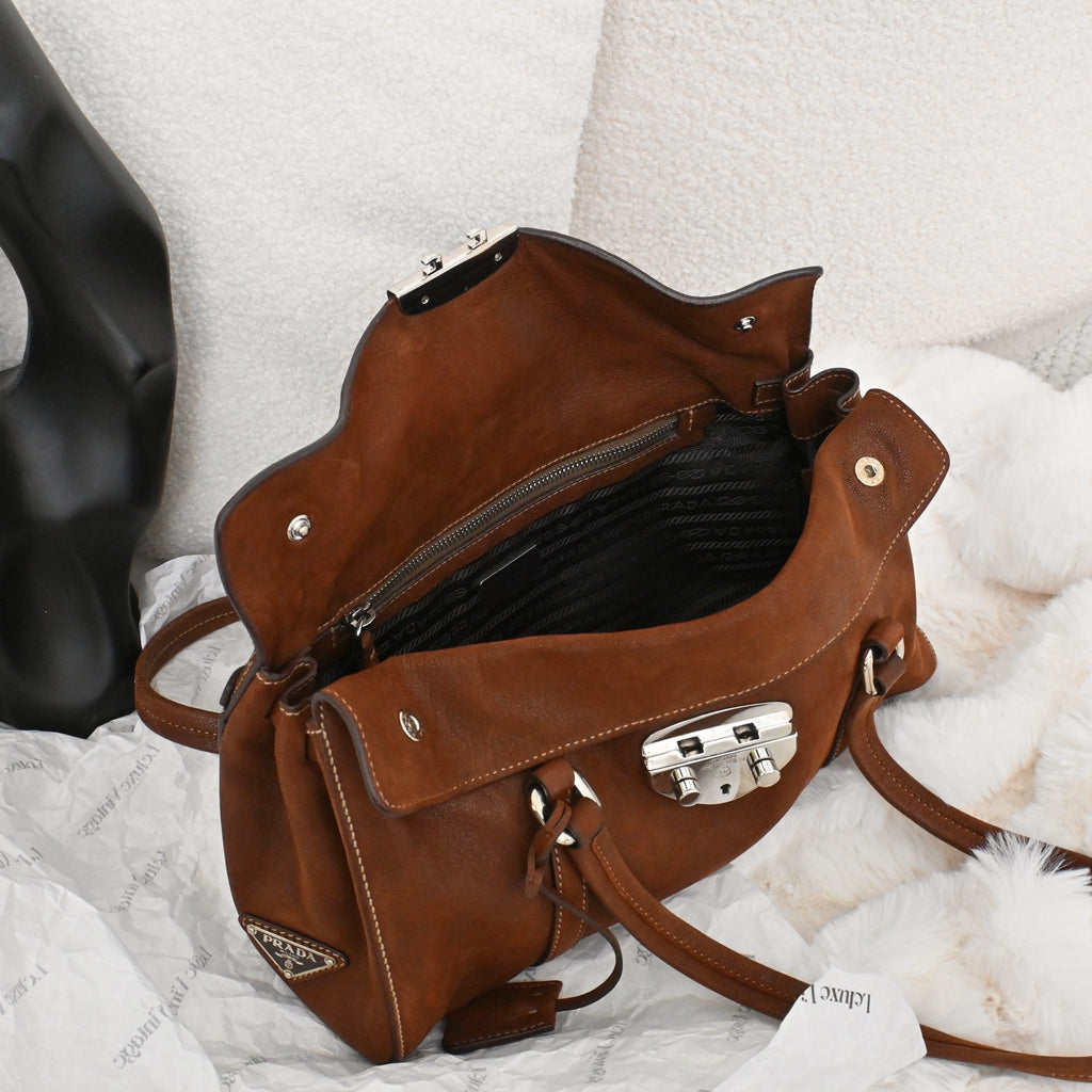 Prada Antic Easy Barrel Shoulder Bag