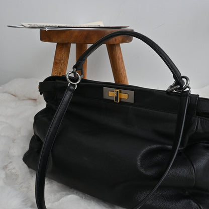 Fendi Large Peekaboo Zucca Monogram Lining