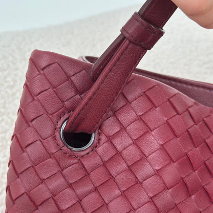 Bottega Veneta Intrecciato Garda Bag Burgundy